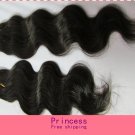 22"+24"virgin brazilian human hair extension, body wave,1pcs/lot,1b#2