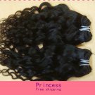 Deep Wave,12"+14"virgin brazilian human hair extension, 2pcs/lot,1b (3.5oz/pc