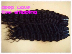 Deep Wave20"+22"+24",virgin brazilian human hair extension, 3pcs/lot,1b#2 (3.5oz/pc)