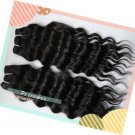 Deep Wave,24"virgin brazilian human hair extension, 1pcs/lot,1b#2 (3.5oz/pc)