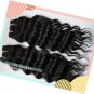 Deep Wave,2pcs*14"+1pcs*16",Virgin Brazilian Human Hair Extension, 3pcs/lot,1b#2 (3.5oz/pc)