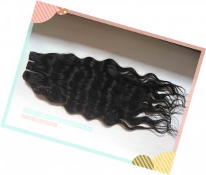 Deep Wave,2pcs*20"+1pcs*22",Virgin Brazilian Human Hair Extension, 3pcs/lot,1b#2 (3.5oz/pc)