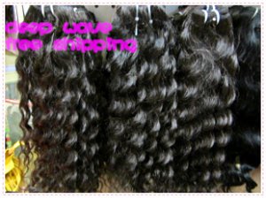 Deep Wave,2pcs*26"+1pcs*28",Virgin Brazilian Human Hair Extension, 3pcs/lot,1b#2 (3.5oz/pc)