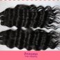 Deep Wave,2pcs*24"Virgin Brazilian Human Hair Extension, 2pcs/lot,1b#2 (3.5oz/pc)