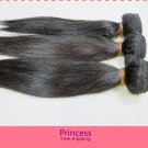 3pcs*12",virgin brazilian hair extension,remy hair,straight,1b,3pcs/lot