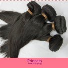 3pcs*14",virgin brazilian hair extension,remy hair,straight,1b,3pcs/lot