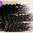 Deep Wave,2pcs*22"Virgin Brazilian Human Hair Extension, 2pcs/lot,1b#2 (3.5oz/pc)