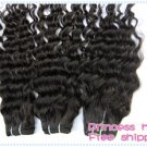 Deep Wave,20"+22",virgin brazilian human hair extension,2pcs/lot,1b#2 (3.5oz/pc