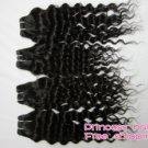Deep Wave,14"+16",virgin brazilian human hair extension, 2pcs/lot,1b#2 (3.5oz/pc