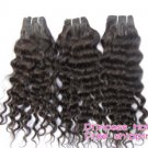 Deep Wave,2pcs*28"Virgin Brazilian Human Hair Extension, 2pcs/lot,1b#2 (3.5oz/pc)