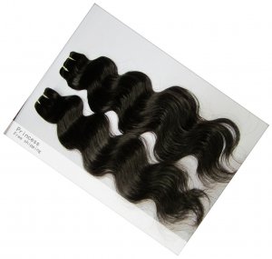 Deep Wave,2pcs*28"Virgin Brazilian Human Hair Extension, 2pcs/lot,#2(3.5oz/pc)