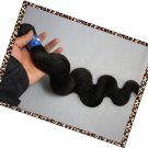 Body Wave,14"virgin brazilian human hair extension, 1pcs/lot,1b#2 (3.5oz/pc)