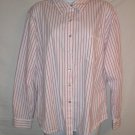Chico's Pink & White Striped Button Down Shirt 3 16 18