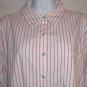 Chico's Pink & White Striped Button Down Shirt 3 16 18