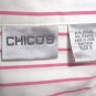 Chico's Pink & White Striped Button Down Shirt 3 16 18