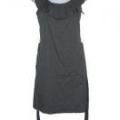 J Crew Gray Ruffle Cotton Sateen Classic Dress Size 0