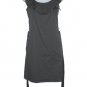 J Crew Gray Ruffle Cotton Sateen Classic Dress Size 0