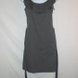 J Crew Gray Ruffle Cotton Sateen Classic Dress Size 0