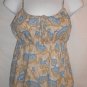 Stamp 10 Beige Blue Paisley Hippie Tank Top 4