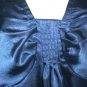 Sydney Tyler Stretch Satin Blue V Neck Top Size Small