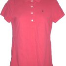 J Crew Bright Pink Cotton Anchor Polo Shirt Size Small