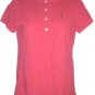 J Crew Bright Pink Cotton Anchor Polo Shirt Size Small