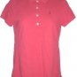 J Crew Bright Pink Cotton Anchor Polo Shirt Size Small