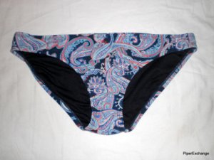 Converse One Star Navy Blue Paisley Bikini Bottoms NWOT M L