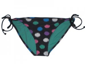 Xhilaration Polka Dot Bikini Bottoms NWOT Black XL