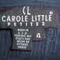 Carole Little Petites Button Down Blue Rayon Top 4P