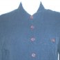 Carole Little Petites Button Down Blue Rayon Top 4P