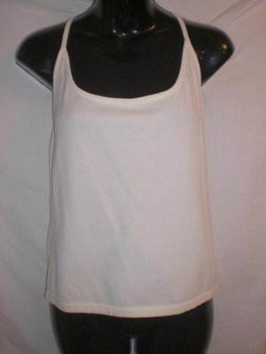 Antonio Melani Ivory Slinky Spaghetti Strap Tank Large