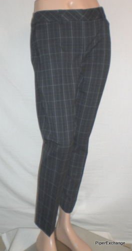 Express Design Studio Editor Dress Stretch Skinny Pants Gray & Blue Size 8
