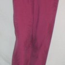 Chico's Design Dark Pink Silk Floral Print Elastic Waist Pants Size 0 4 6