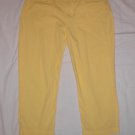 Old Navy Classic Rise Stretch Yellow Crop Pants Size 8