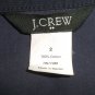 J Crew Navy Blue Crop Sleeve Summer Jacket Coat Size 2