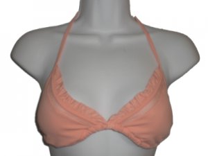 Victoria's Secret Peach Ruffle Triangle Bikini Top M