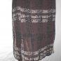 Burberry London Animal Print Plaid Pleated Silk Skirt 8