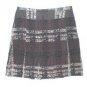 Burberry London Animal Print Plaid Pleated Silk Skirt 8