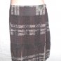 Burberry London Animal Print Plaid Pleated Silk Skirt 8
