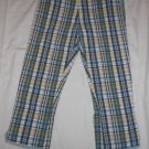 Abercrombie & Fitch Green Blue Plaid Crop Capri Pants 2