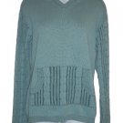 Cabela's Aqua Combed Cotton Knit Sweater Hoodie Small
