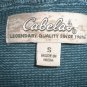 Cabela's Aqua Combed Cotton Knit Sweater Hoodie Small