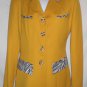 Alberto Makali Yellow Zebra Print Wool Jacket Size 4