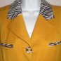 Alberto Makali Yellow Zebra Print Wool Jacket Size 4