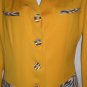 Alberto Makali Yellow Zebra Print Wool Jacket Size 4