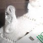 Victor Costa Cowl Neck White Iridescent Sweater NEW S