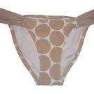 Victoria's Secret Tan White Big Dot Tanga Bikini NEW XS