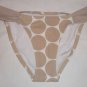 Victoria's Secret Tan White Big Dot Tanga Bikini NEW XS