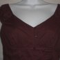 Ann Taylor LOFT Burgundy Sleeveless Button Down Size 4